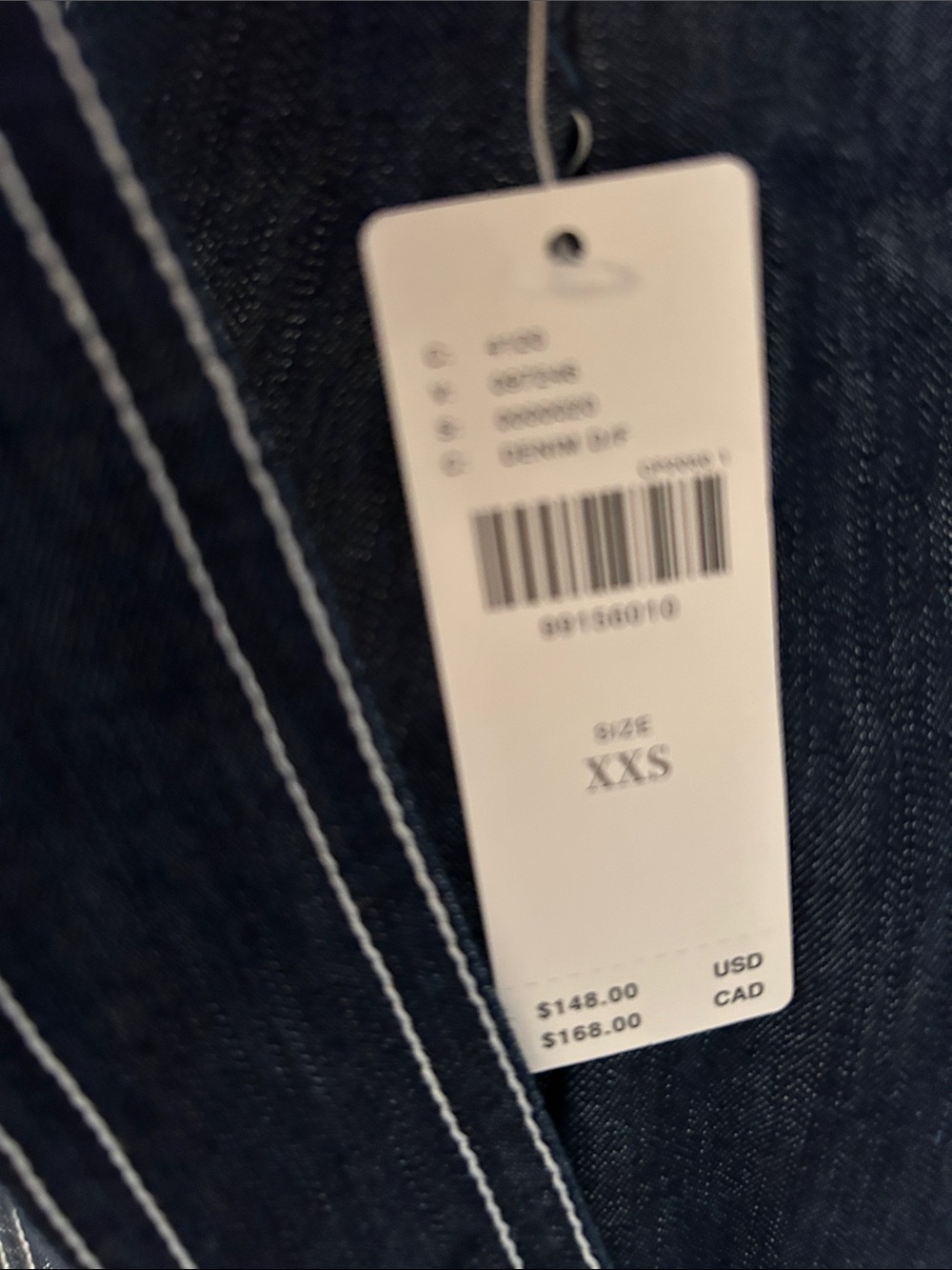 Pilcro Dark Indigo Denim A-Line Midi Skirt with Contrast Stitching - Picture 2 of 6